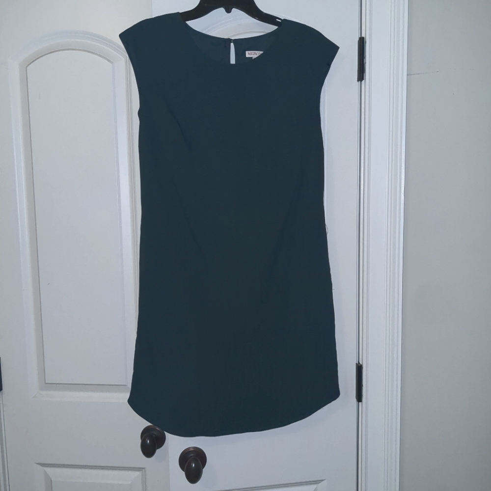 Merona Black Sheath Mini Dress Sleeveless Crew Neck